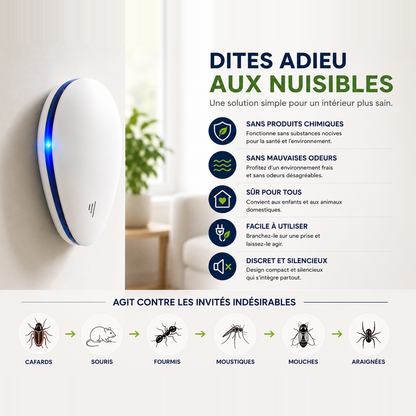 RYVO™ — Répulsif Anti-Nuisibles à Ultrasons