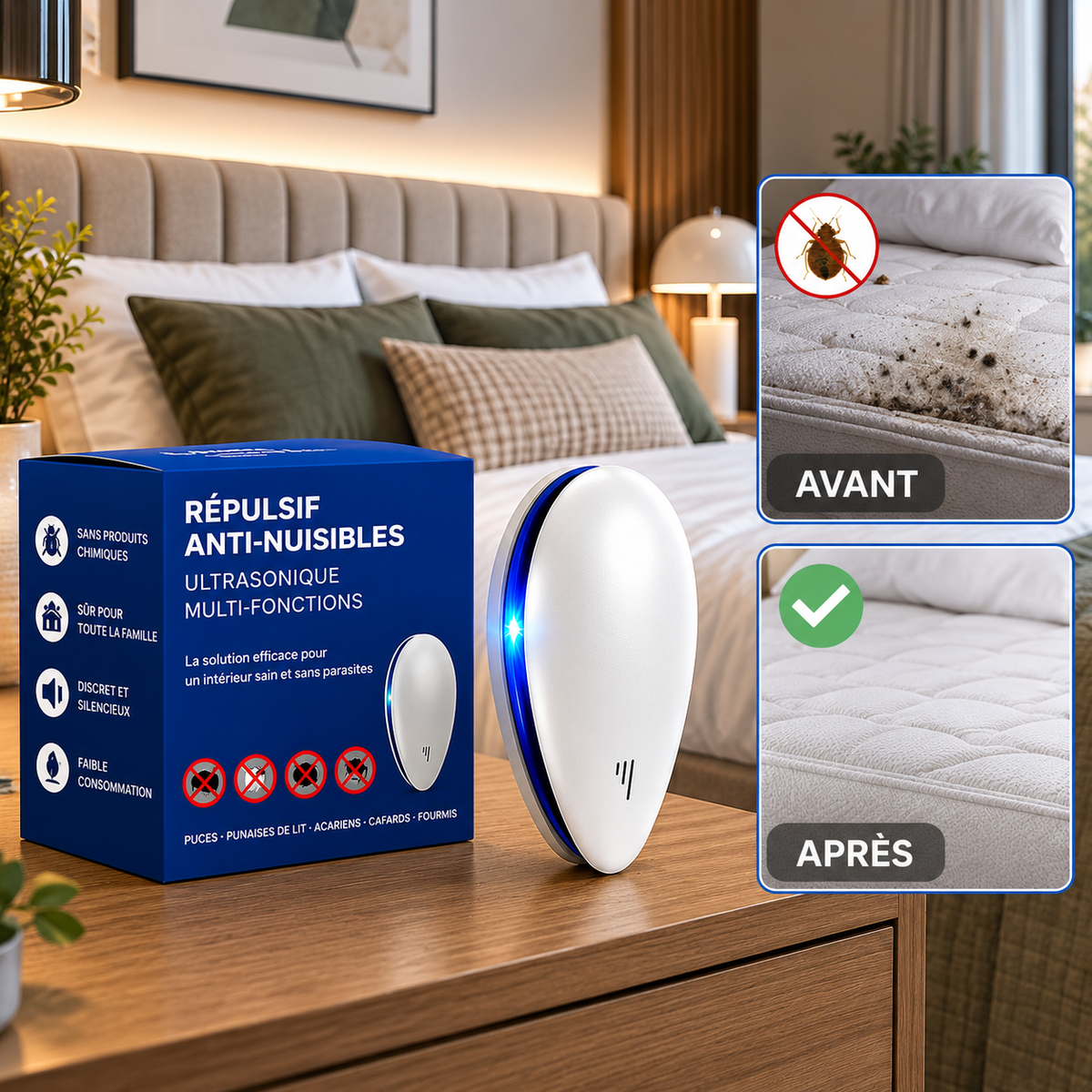 RYVO™ — Répulsif Anti-Nuisibles à Ultrasons
