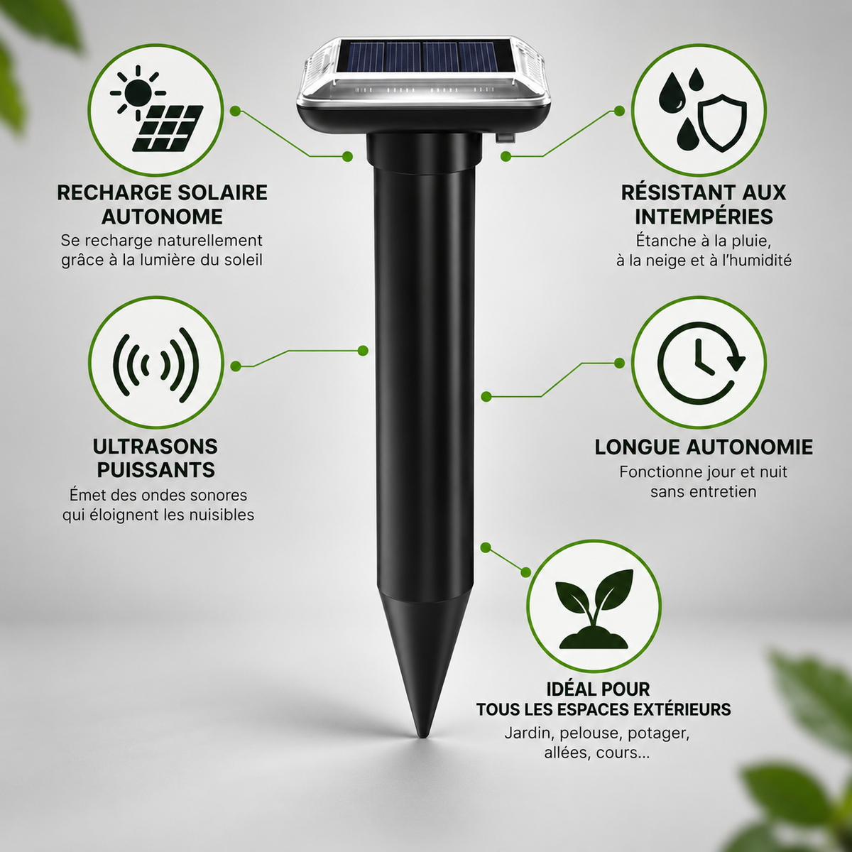 RYVO™ — Répulsif Anti-Nuisibles Solaire